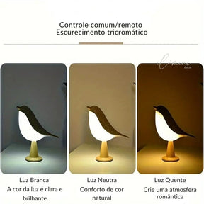 Luminária Difusor de Ambiente Bird de Madeira - Ilúmine Decor