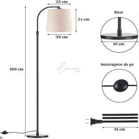 Luminária de Chão  Dimerizável com 3 Níveis de Iluminação - Ilúmine Decor