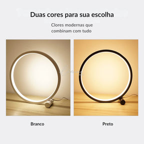 Luminária de Mesa Circular Touch - Ilúmine Decor