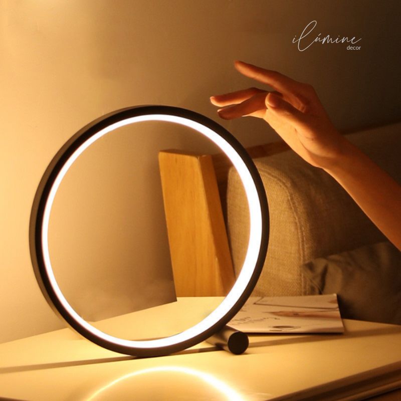 Luminária de Mesa Circular Touch - Ilúmine Decor