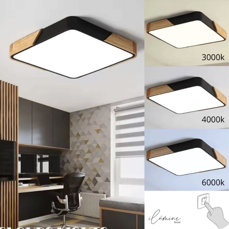 Luminária de Teto Led Quadrada 40cm - Ilúmine Decor