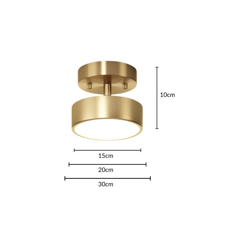 Luminária de teto Rotativa Moderna em Cobre - Ilúmine Decor