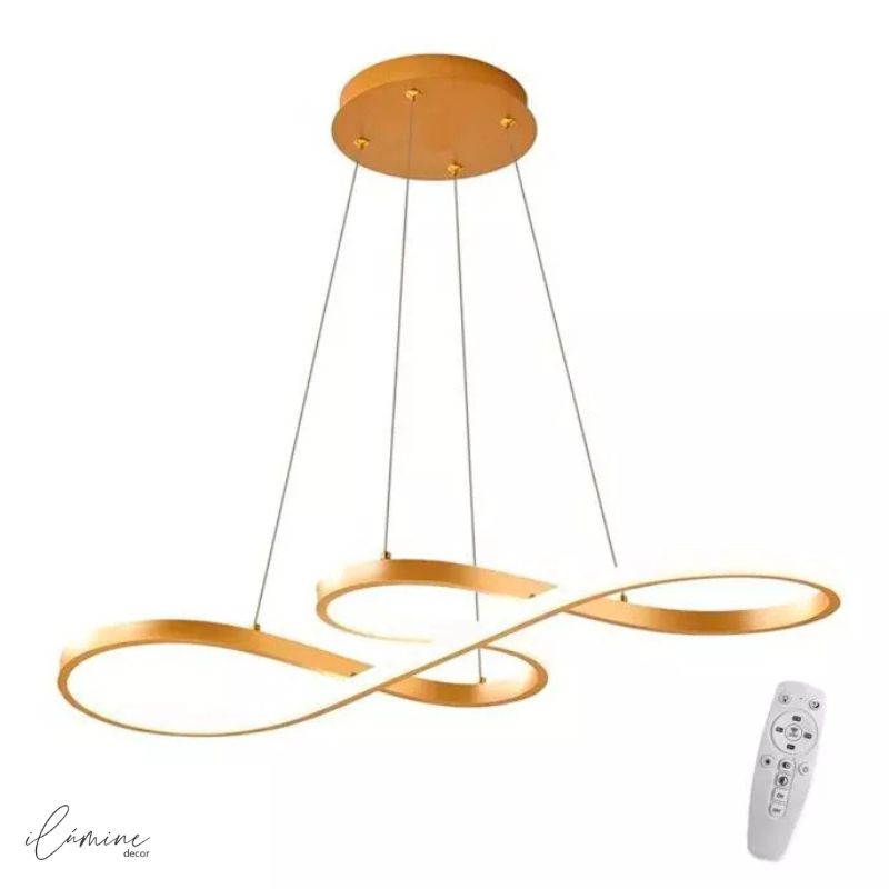 Lustre LED Pendente Infinito Luxo 45W - Ilúmine Decor