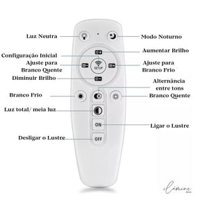 Lustre LED Pendente Infinito Luxo 45W - Ilúmine Decor