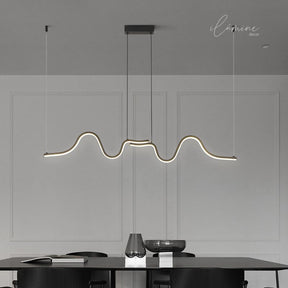 Lustre Pendente Minimalista de Ondas -  Ilúmine Decor