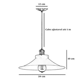Pendente de Teto Vintage Escovado - Ilúmine Decor