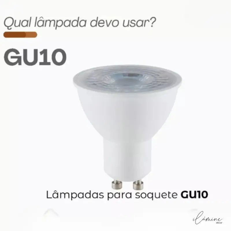 Luminária de Teto Spot LED Duplo Dourado - Ilúmine Decor