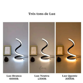 Luminária de Mesa Minimalista com 3 Tons de Luz - Ilúmine Decor