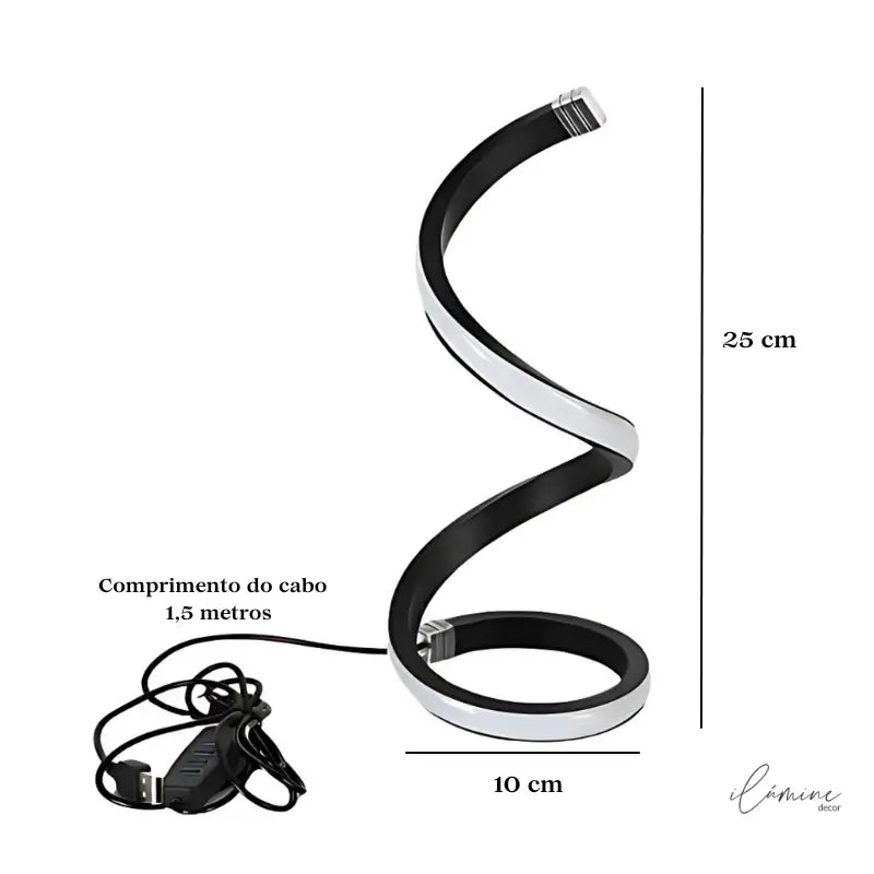 Luminária de Mesa Minimalista com 3 Tons de Luz - Ilúmine Decor
