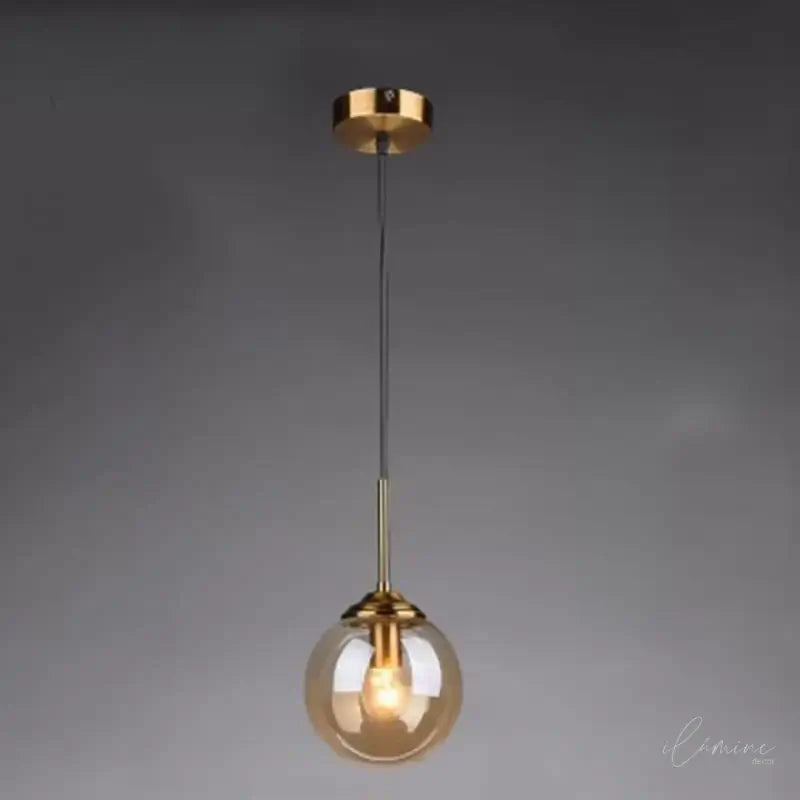 Luminária de Teto Pendente Nórdico Metal e Vidro - Ilúmine Decor