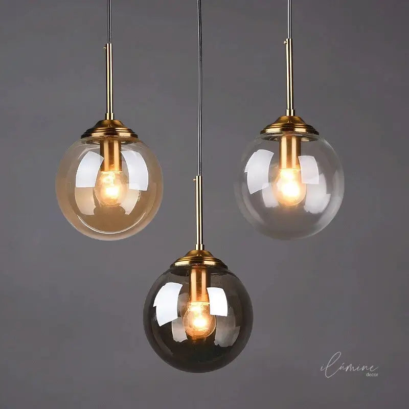 Luminária de Teto Pendente Nórdico Metal e Vidro - Ilúmine Decor